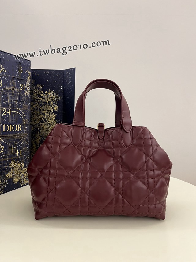 Dior专柜新款迪奥高仿原单中号黑色Toujours系列大菱格休闲女包 djfk1432